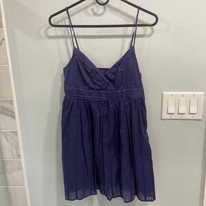 Blue spaghetti strap short dress small